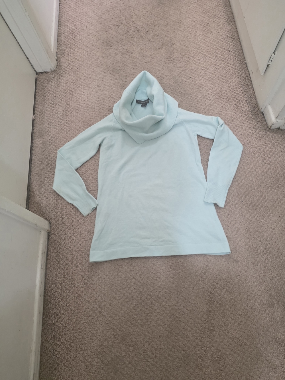 French Connection Pale Blue Cowl Neck Sweater
